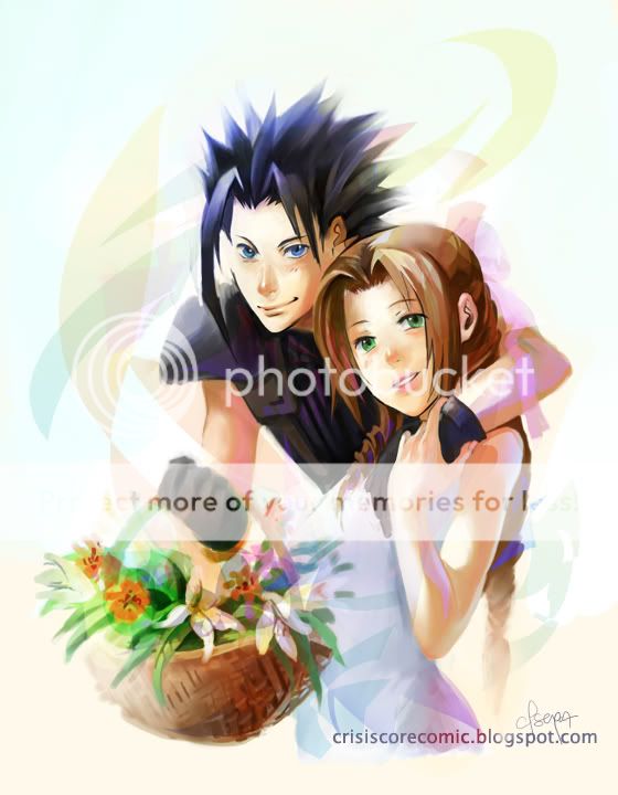 zackaerithflowers.jpg Zack ~ Aerith image by Haru--x